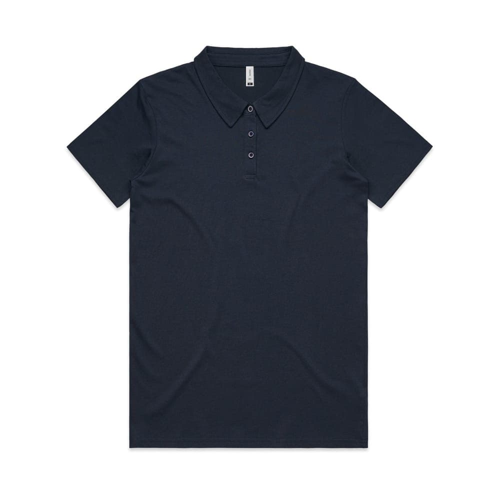 Classic Cotton Polo in navy, front view