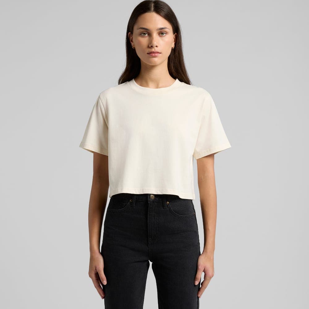 Heavyweight Staple Tee in white, front view